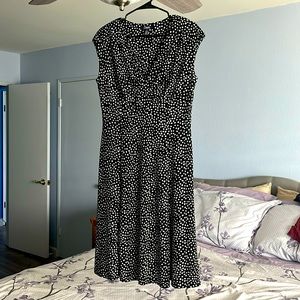 Dress- black polkadot, Chaps brand , size large